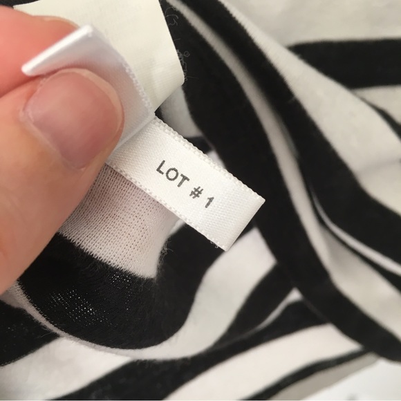 Black and White Striped Express Tee - Picture 12 of 13
